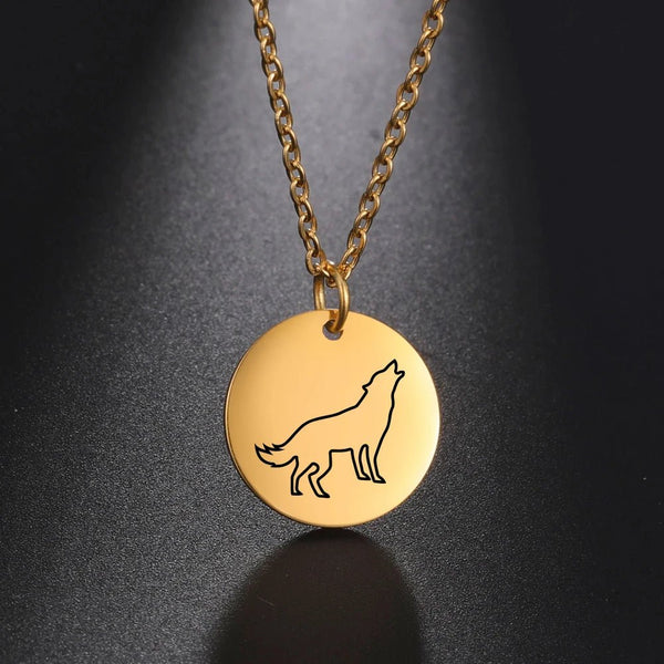 Collier pendentif Johnny Hallyday - Médaillon loup | Johnny Hallyday Fanclub