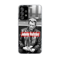 Coque de téléphone Johnny Hallyday Samsung Galaxy A - A01, A6, A7, A8, A9, A10, A11, A20, A21, A30, A30S, A31, A40, A41, A50, A50S, A51, A70, A71 - 4 modèles | Johnny Hallyday Fanclub