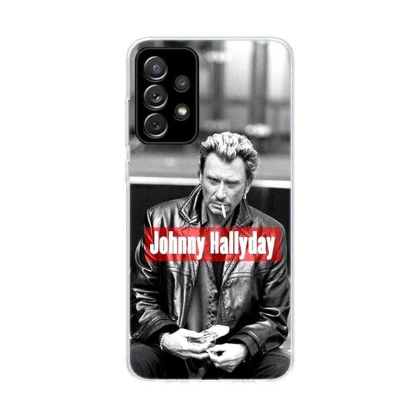 Coque de téléphone Johnny Hallyday Samsung Galaxy A - A02S, A03S, A04S, A05S, A12, A13, A14, A15, A22, A23, A24, A25, A32, A33, A34, A35, A42, A52, A53, A54, A55 - 4 modèles | Johnny Hallyday Fanclub