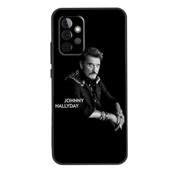 Coque de téléphone Johnny Hallyday Samsung Galaxy A - A11, A12, A13, A14, A21S, A22, A24, A31, A32, A33, A34, A41, A42, A51, A52, A53, A54, A71, A72, A73 - 4 modèles | Johnny Hallyday Fanclub