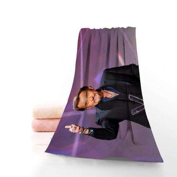 Serviette de bain Johnny Hallyday #2 | Johnny Hallyday Fanclub